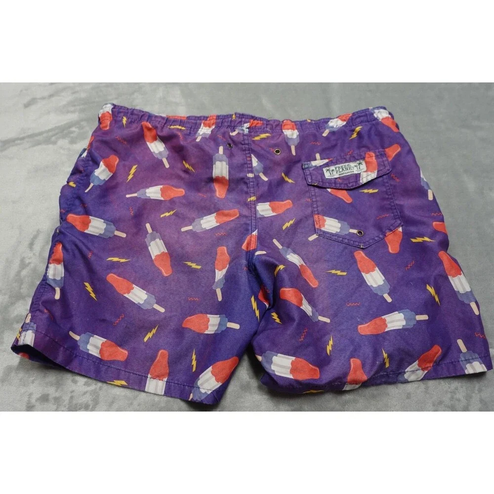 Free Planet Men's Medium Purple Bomb Pop Shorts Swim‎ Trunks